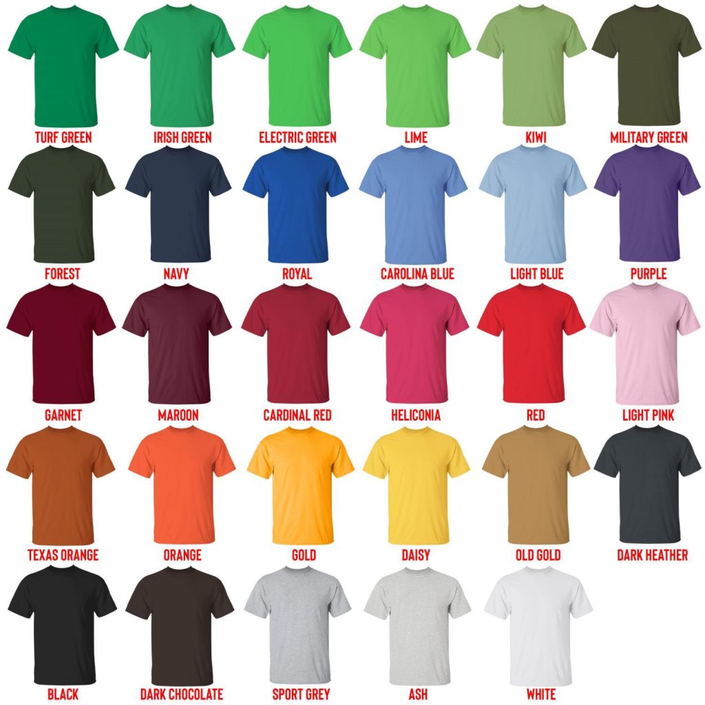 t shirt color chart - Daft Punk Shop