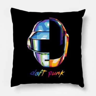 Daft Punk Illustration Throw Pillow Official Daft Punk Merch