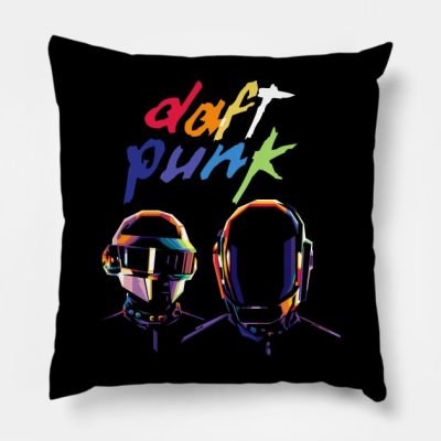 Daft Punk Wpap V2 Throw Pillow Official Daft Punk Merch