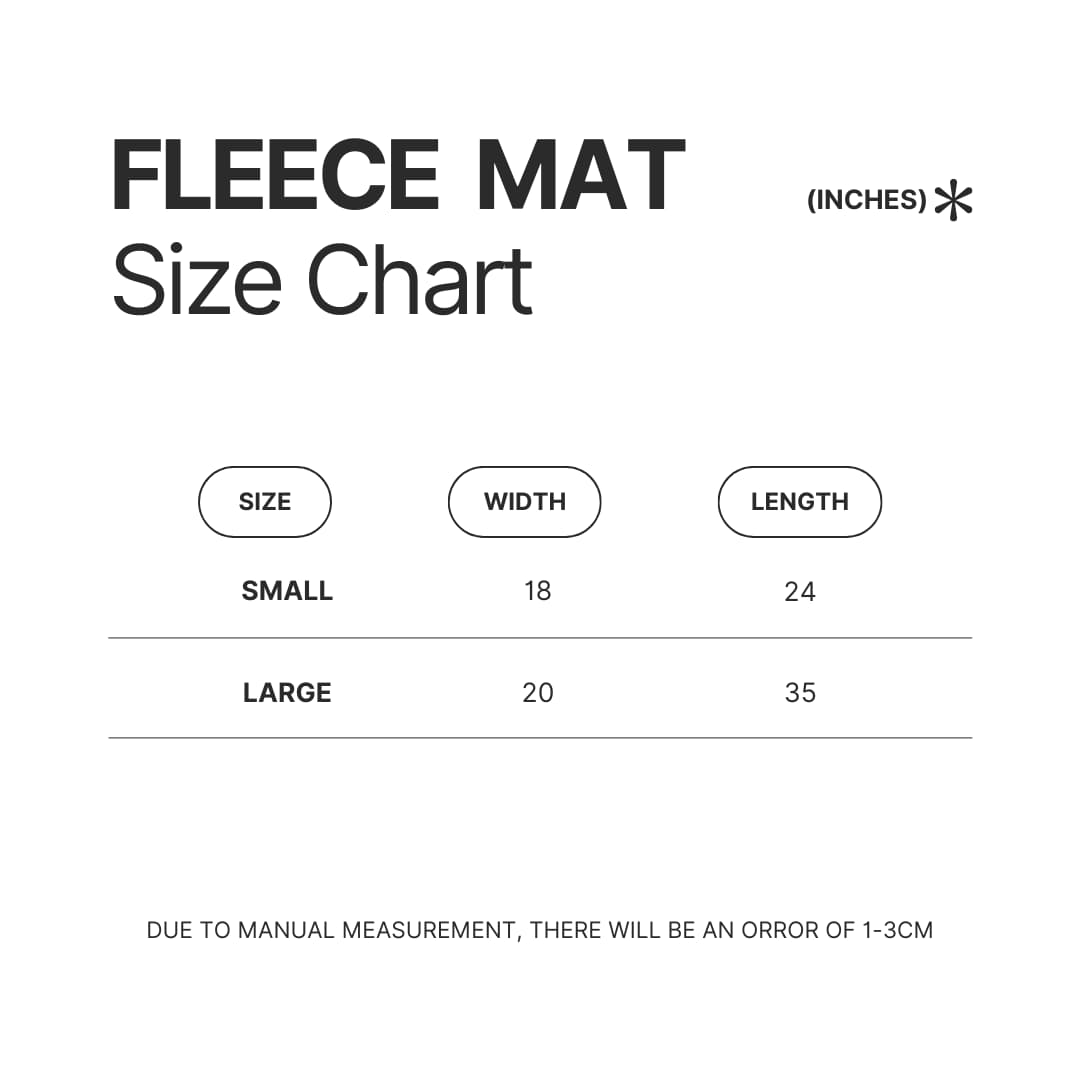 Fleece Mat Size Chart - Daft Punk Shop