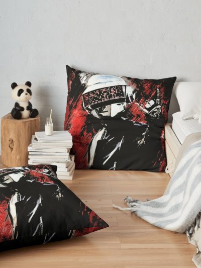 Access Punk 9 Throw Pillow Official Daft Punk Merch