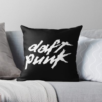 P  U  N  K Throw Pillow Official Daft Punk Merch