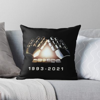 Classic Off Throw Pillow Official Daft Punk Merch