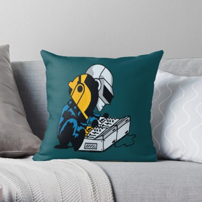 Daft Nuts Throw Pillow Official Daft Punk Merch