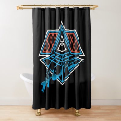 Blue Red Wallpaper Shower Curtain Official Daft Punk Merch