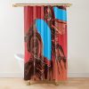 Blue Helm Discovery Silkscreen Shower Curtain Official Daft Punk Merch