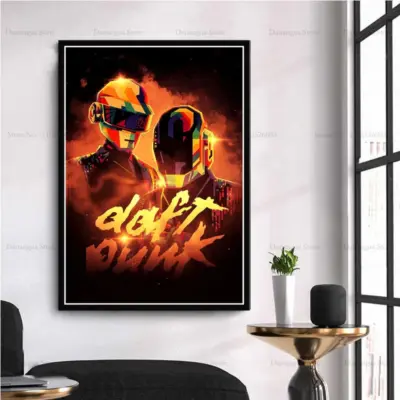Band Daft Punk Retro Collection Wall Art