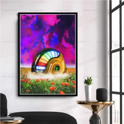 Band Daft Punk Colorful Wall Art