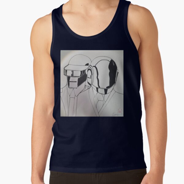 Minimalist Daft Punk Art Tank Top - Image 5