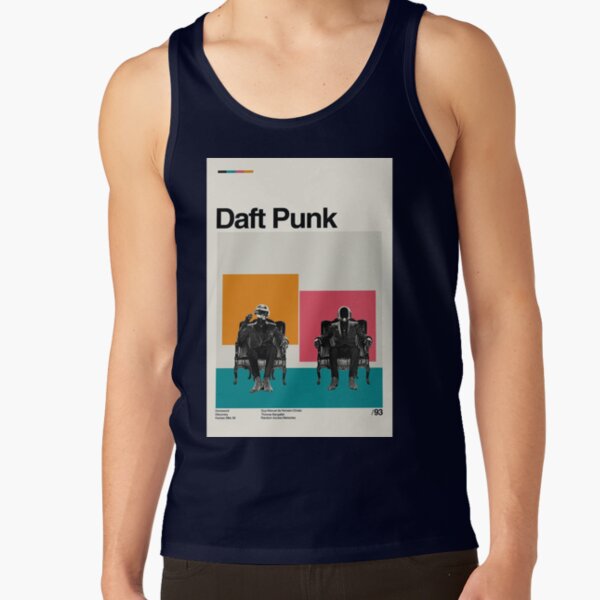 Daft Punk Minimalist Album Cover Poster Tank Top - Image 5