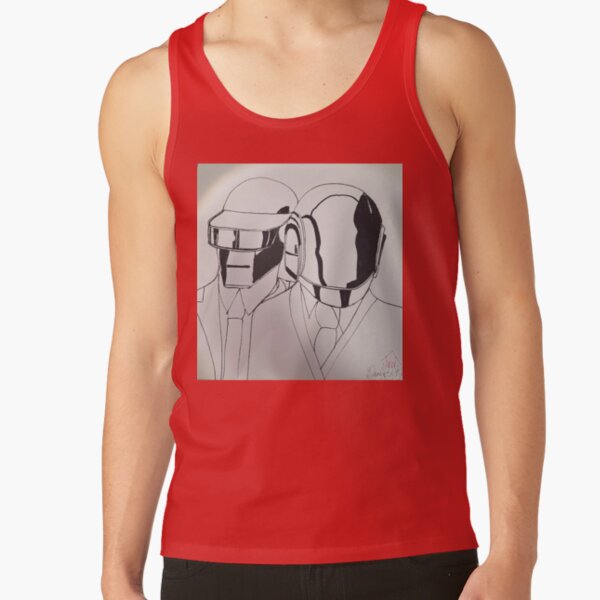 Minimalist Daft Punk Art Tank Top - Image 4