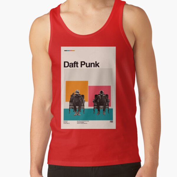Daft Punk Minimalist Album Cover Poster Tank Top - Image 4