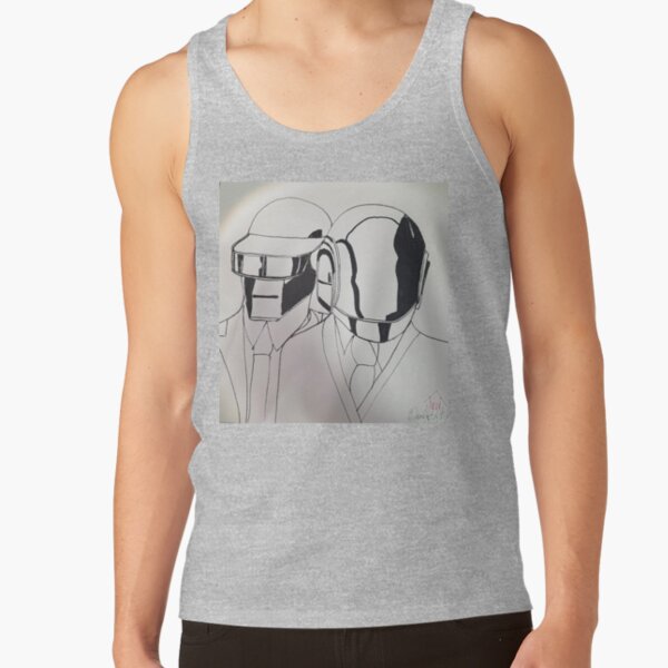 Minimalist Daft Punk Art Tank Top - Image 3