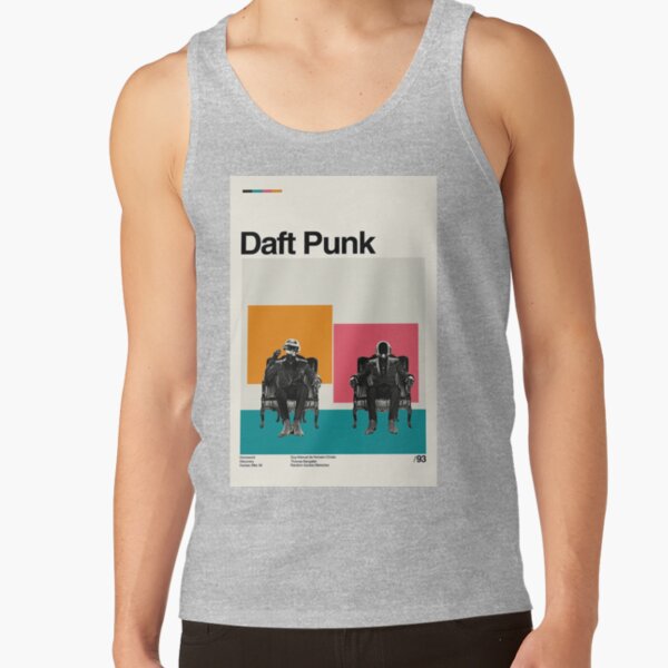 Daft Punk Minimalist Album Cover Poster Tank Top - Image 3