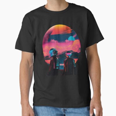 Daft Punk In Vaporwave Universe T-shirt