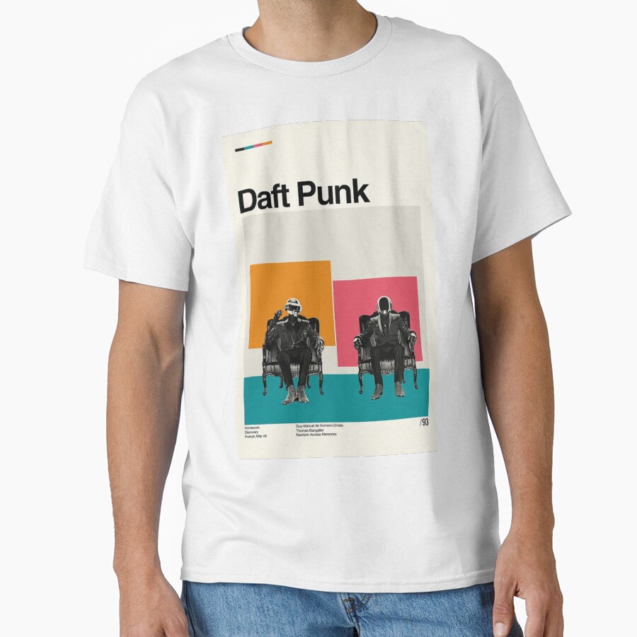 Daft Punk Minimalist Album Cover Poster T-shirt