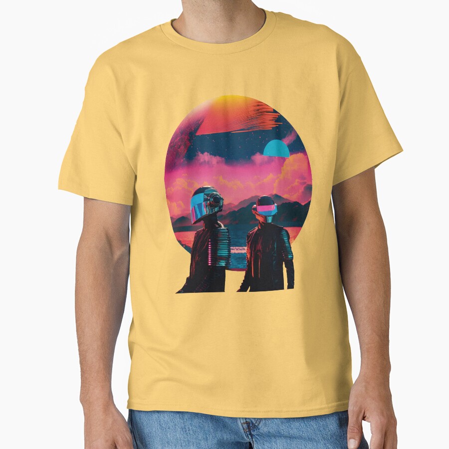 Daft Punk In Vaporwave Universe T-shirt - Image 6