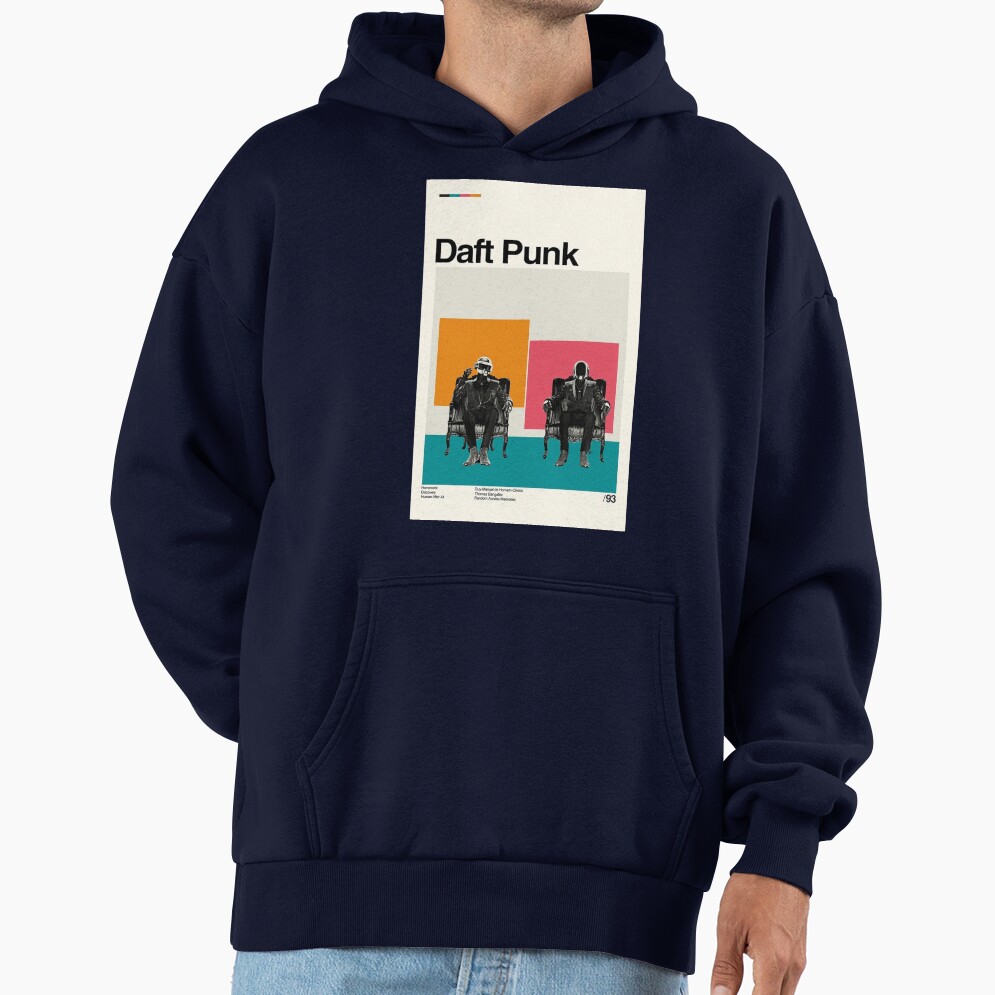 Daft Punk Minimalist Album Cover Poster Hoodie - Image 5