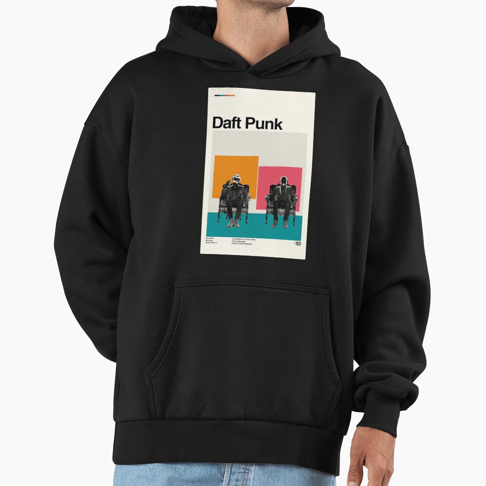 Daft Punk Minimalist Album Cover Poster Hoodie - Image 2