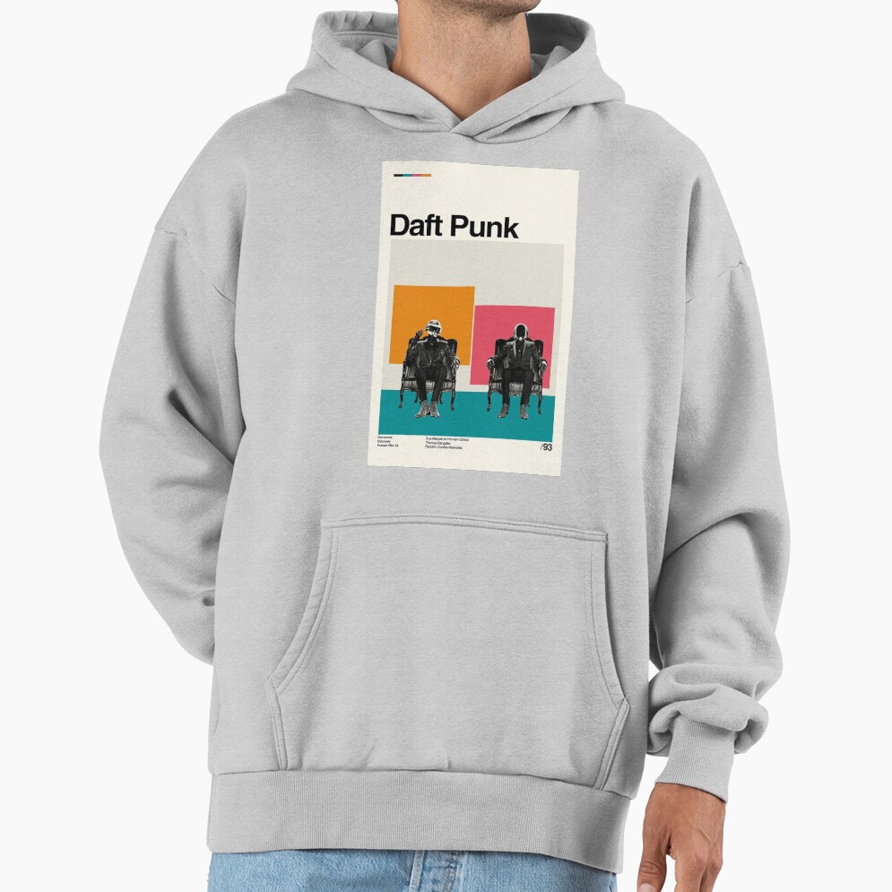 Daft Punk Minimalist Album Cover Poster Hoodie - Image 4