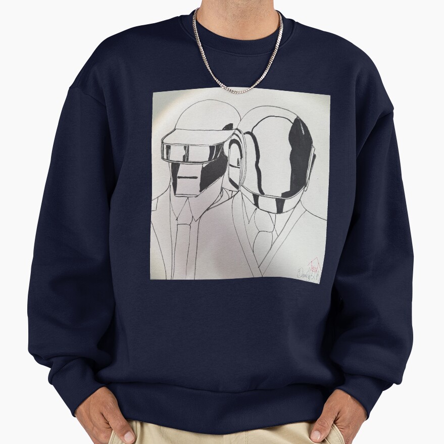 Minimalist Daft Punk Art Sweatshirt - Image 5