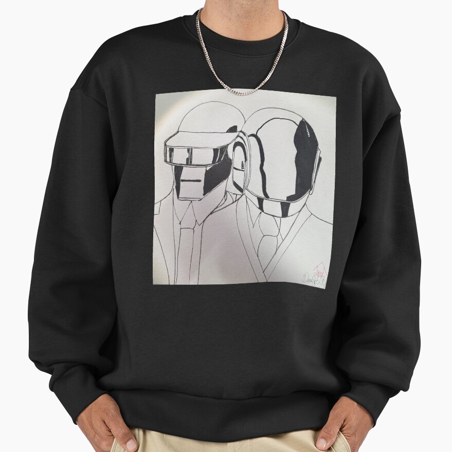 Minimalist Daft Punk Art Sweatshirt - Image 2