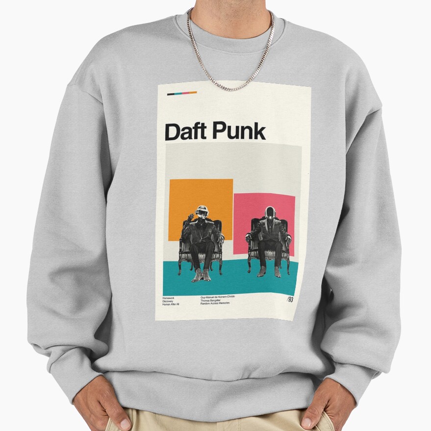 Daft Punk Minimalist Album Cover Poster Sweatshirt - Image 4