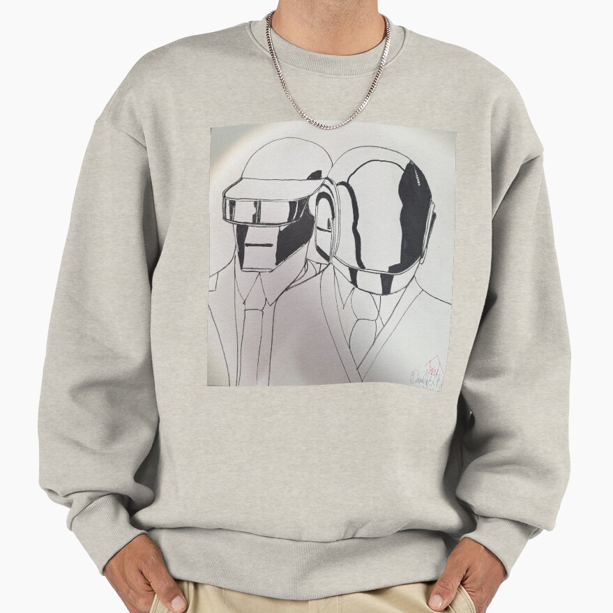 Minimalist Daft Punk Art Sweatshirt - Image 3