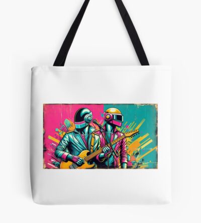 Vibrant Visions A Fusion Of Daft Punk Special Tote Bag