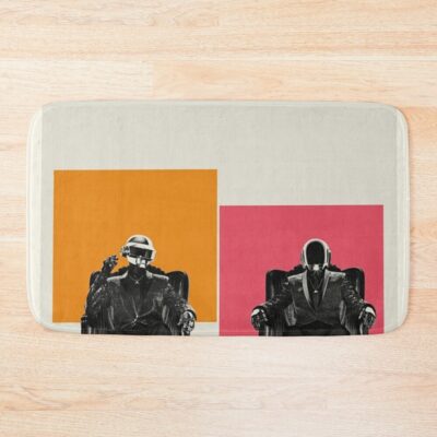 Daft Punk Minimalist Album Cover Poster Bath Mat