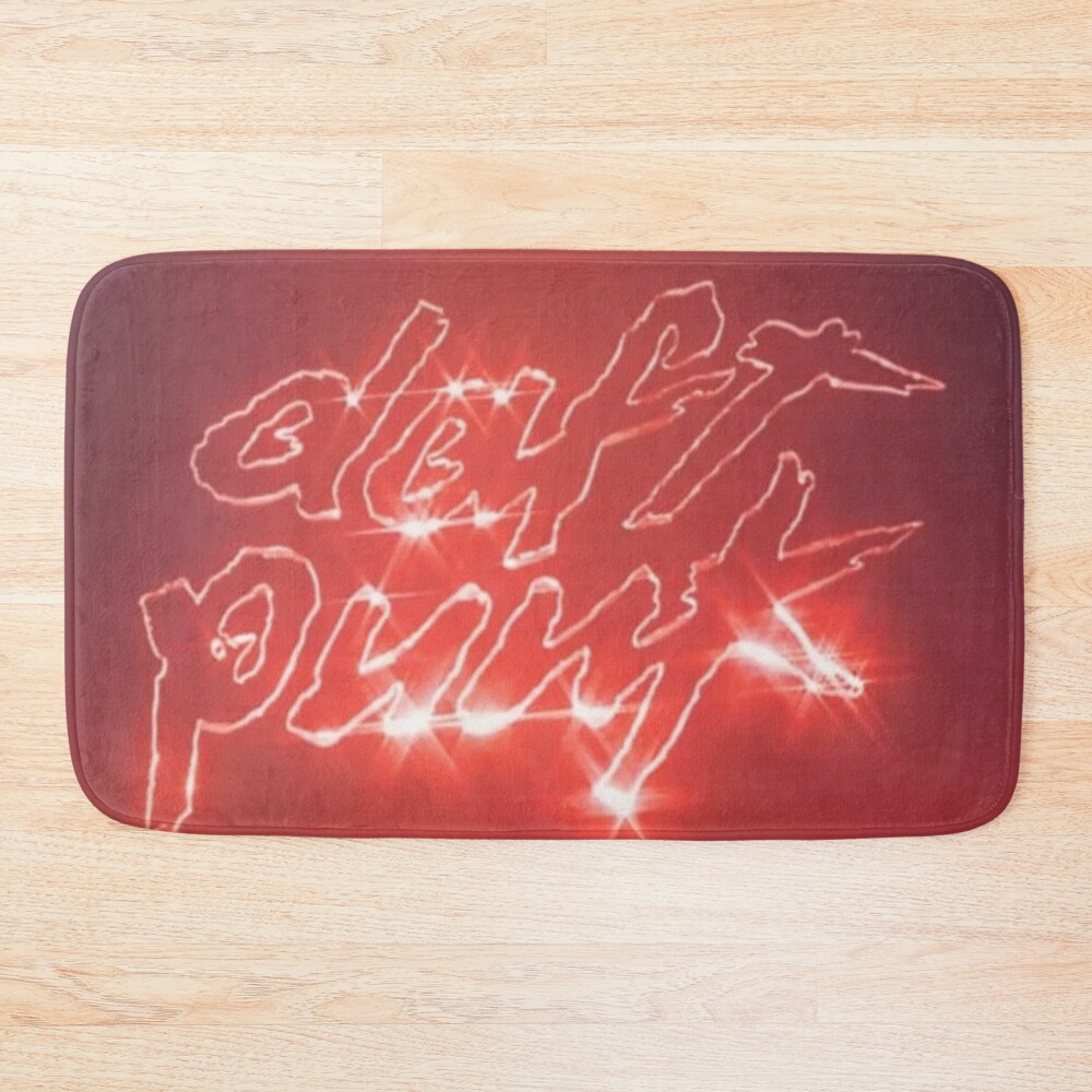 Daft Punk Minimalist Live Concer Music Poster Bath Mat