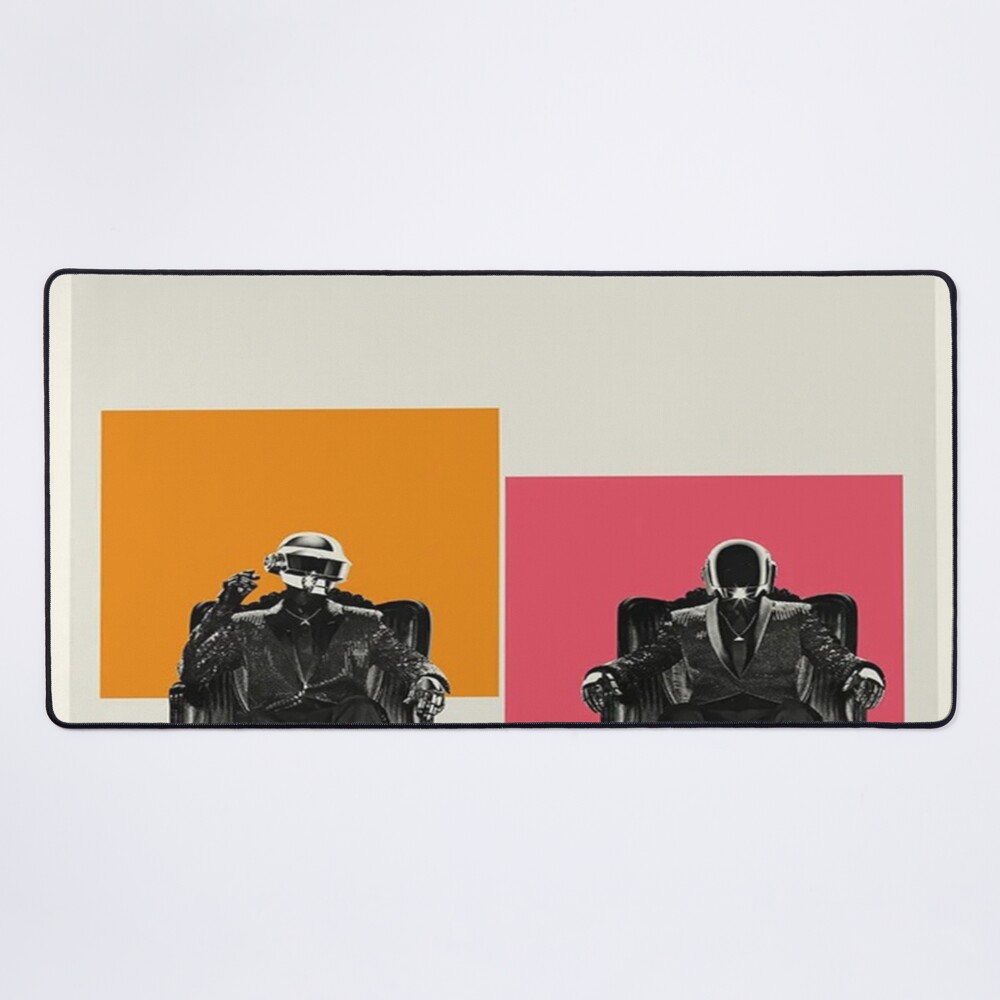 Daft Punk Minimalist Album Cover Poster Mouse Pad