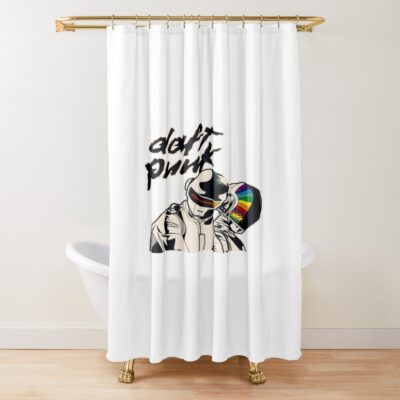 Band Daft Punk Rainbow Protector Shower Curtain