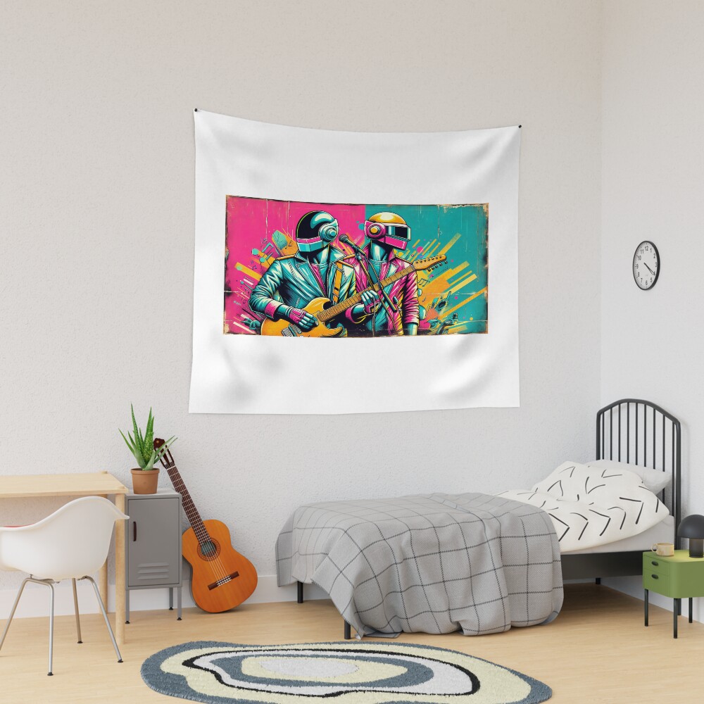 Vibrant Visions A Fusion Of Daft Punk Special Tapestry