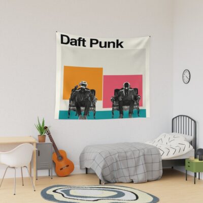 Daft Punk Minimalist Album Cover Poster Tapestry