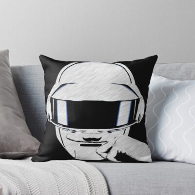 Thomas Bangalter Mustache Throw Pillow