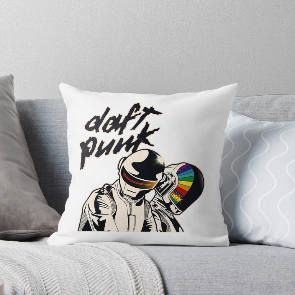 Band Daft Punk Rainbow Protector Throw Pillow