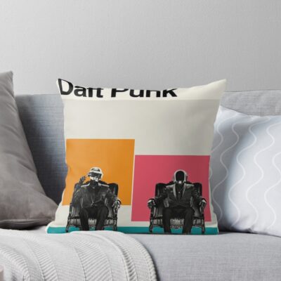 Daft Punk Minimalist Album Cover Poster Throw Pillow