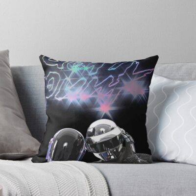 Band Daft Punk 80 S Retro Throw Pillow
